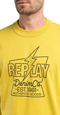 ŽUTA MAJICA S PRINTOM MUNJE I NATPISOM REPLAY DENIM - 3