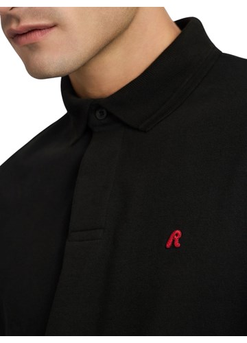 Replay CRNA POLO MAJICA OD MJEŠAVINE PAMUKA  - 6