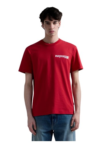 Replay CRVENA PAMUČNA MAJICA S GRAFIČKIM LOGOTIPOM - 2