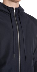 SARTORIALE MAJICA S KAPULJAČOM I DUPLIM ZIPOM U TAMNO PLAVOJ BOJI  - 3