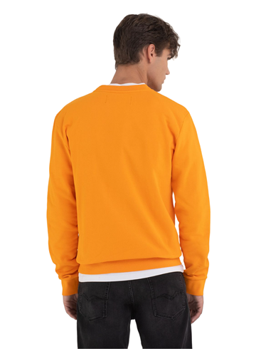 Replay MUŠKI SWEATSHIRT U NARANČASTOJ BOJI SA REPLAY NATPISOM I MINI LOGOTIPOM - 3