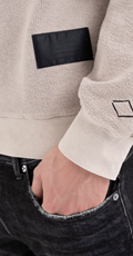 BEŽ SWEATSHIRT OD ČEŠLJANOG PAMUKA - 4