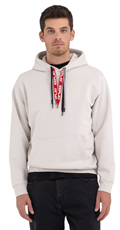 BEŽ SWEATSHIRT S DVOSTRUKIM VEZICAMA - 3