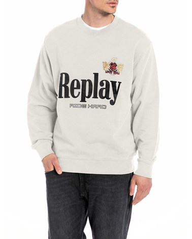 Replay sweatshirt u bež boji s printom