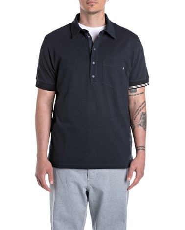 Replay sartoriale polo majica s džepom