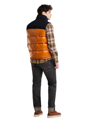 Replay NARANČASTO CRNI PROŠIVENI PRSLUK SA SJAJNIM EFEKTOM - 3