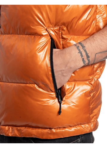 Replay NARANČASTO CRNI PROŠIVENI PRSLUK SA SJAJNIM EFEKTOM - 4