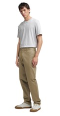 BEŽ REGULAR FIT CHINO HLAČE OD KEPERA  - 4