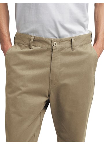 Replay BEŽ REGULAR FIT CHINO HLAČE OD KEPERA  - 5