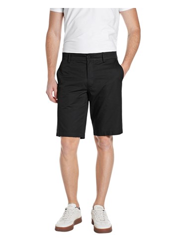 Replay MUŠKE KRATKE CHINO HLAČE U CRNOJ BOJI  - 1