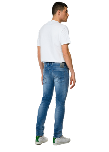 Replay SLIM FIT HYPERFLEX RE-USED WHITE SHADES ANBASS JEANS M914Y 661WI6 - 3