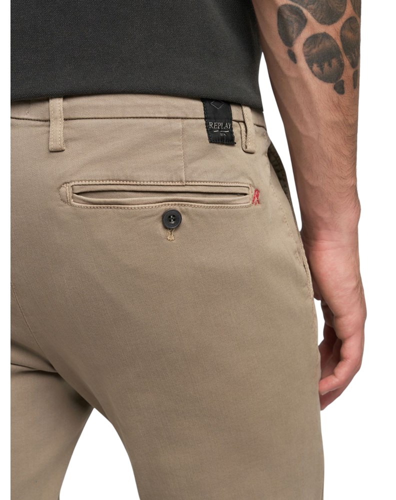 Replay BEŽ ZEUMAR SLIM FIT CHINO JEANS M9627E 8366197 - 5