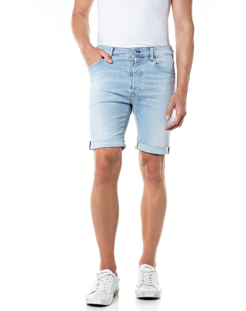 Replay KRATKE JEANS HLAČE TAPERED FIT MA981Y F573816 - 1