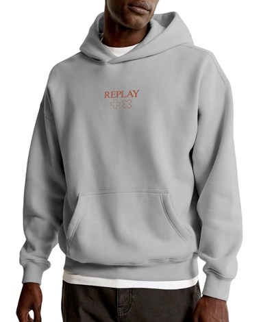 MMG364 23960 Replay sivi hoodie s obostranim printom replay x martin garrix Replay sivi hoodie s obostranim printom replay x martin garrix