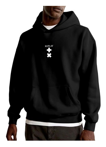 Replay CRNI HOODIE REPLAY X MARTIN GARRIX - 1 Replay CRNI HOODIE REPLAY X MARTIN GARRIX - 1
