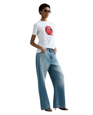 Replay majica od žerseja s pop art grafikom