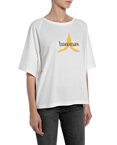 Replay majica od žerseja s printom banane