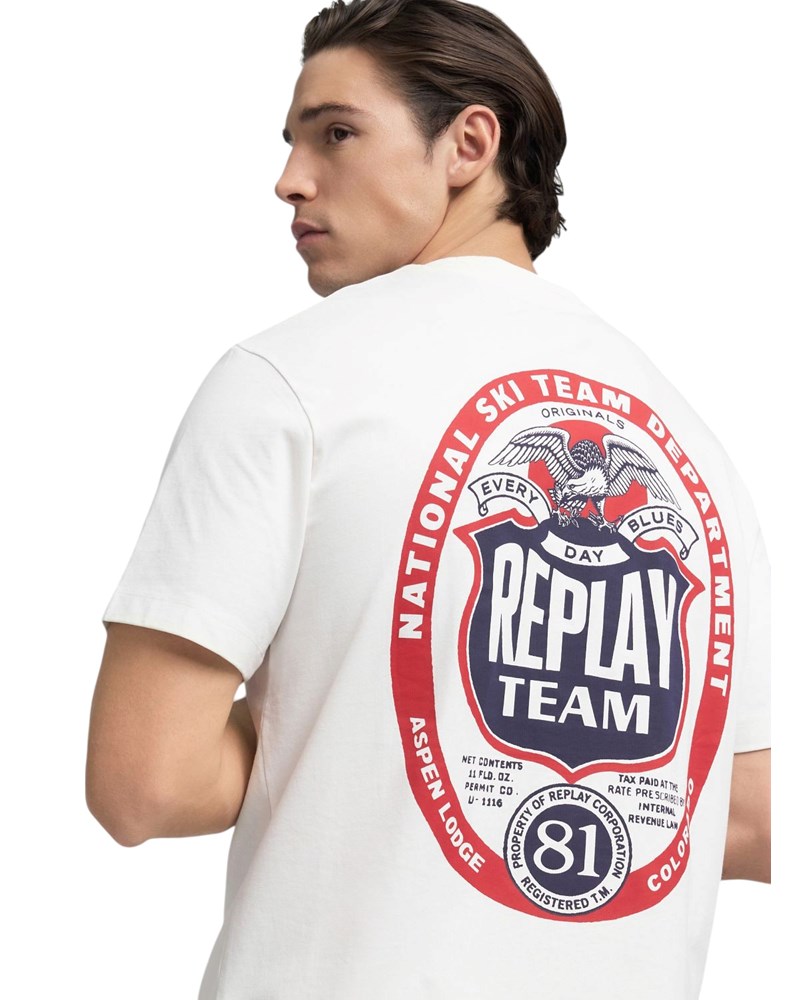 Replay MAJICA OD ŽERSEJA S PRINTOM NA LEĐIMA - 7