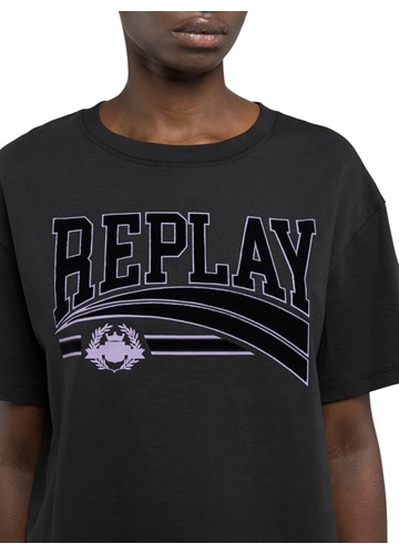Replay MAJICA REGULARNOG KROJA S REPLAY NATPISOM - 5
