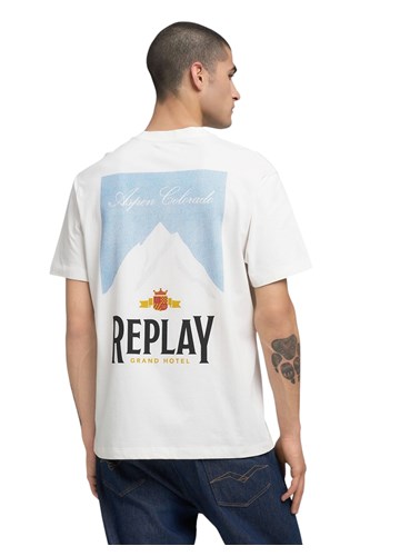 Replay MAJICA S OKRUGLIM IZREZOM I ARHIVSKIM PRINTOM - 3