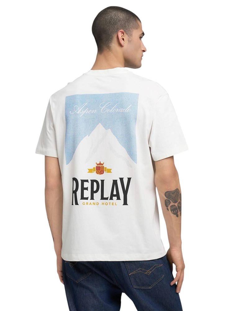 Replay MAJICA S OKRUGLIM IZREZOM I ARHIVSKIM PRINTOM - 3