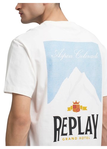 Replay MAJICA S OKRUGLIM IZREZOM I ARHIVSKIM PRINTOM - 6