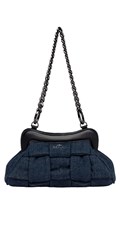 MALA PLAVA DENIM TORBA ZA NOŠENJE NA RAMENU - 1