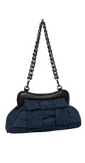MALA PLAVA DENIM TORBA ZA NOŠENJE NA RAMENU - 2
