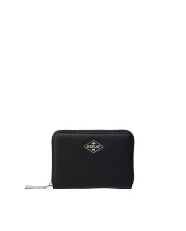 Replay mali crni novčanik s logom u obliku dijamanta