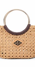 MANJA PLETENA TORBA S METALNOM RUČKOM - 1
