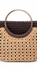 MANJA PLETENA TORBA S METALNOM RUČKOM - 2