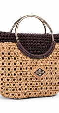 MANJA PLETENA TORBA S METALNOM RUČKOM - 3