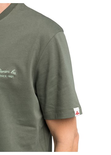 Replay MASLINASTOZELENA MAJICA OD ČEŠLJANOG PAMUKA S IZVEZENIM DETALJEM - 4