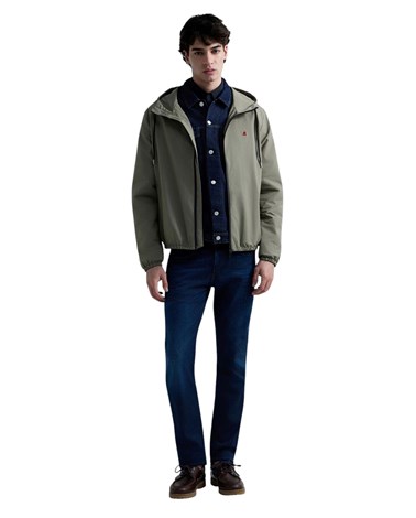 Replay maslinastozelena jakna s kapuljačom i r logotipom