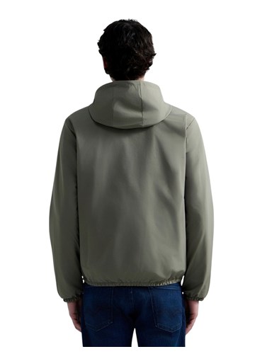 Replay MASLINASTOZELENA JAKNA S KAPULJAČOM I R LOGOTIPOM - 3