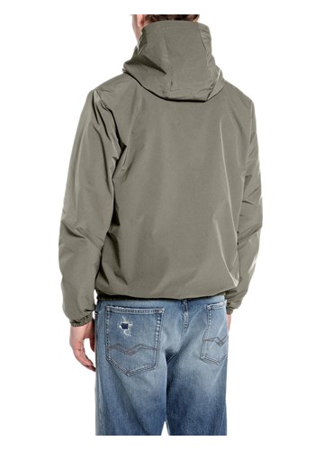 Replay MASLINASTOZELENA JAKNA S KAPULJAČOM I R LOGOTIPOM - 2