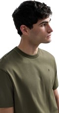 MASLINASTOZELENA PAMUČNA MAJICA S VEZENIM R LOGOTIPOM - 5