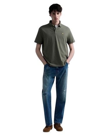 Replay maslinastozelena polo majica od rastezljivog pique pamuka