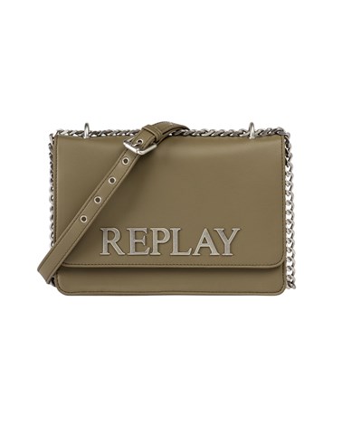 Replay maslinastozelena torba za na rame s velikim logom