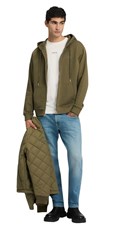 MASLINASTOZELENI SWEATSHIRT S KAPULJAČOM I ZATVARAČEM - 1