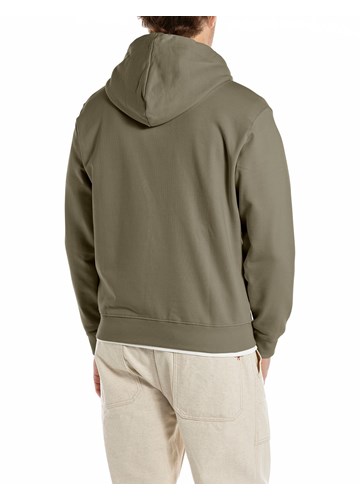 Replay MASLINASTOZELENI SWEATSHIRT S KAPULJAČOM I ZATVARAČEM - 2