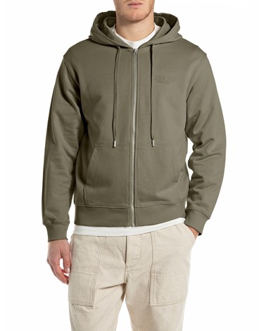 M3188 23802 Replay maslinastozeleni sweatshirt s kapuljačom i zatvaračem Replay maslinastozeleni sweatshirt s kapuljačom i zatvaračem