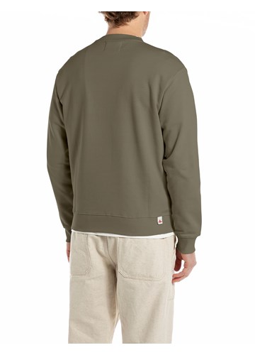 Replay TAMNOZELENI SWEATSHIRT S MALIM REPLAY NATPISOM - 2