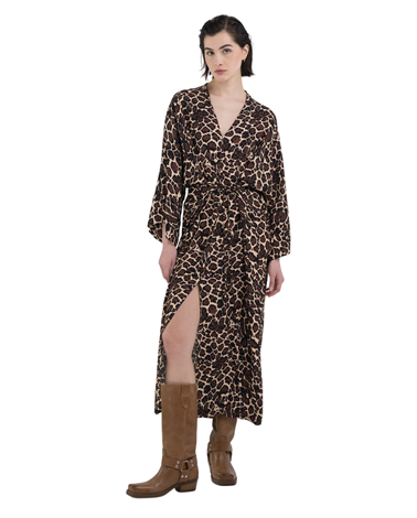 Replay maxi haljina s leopard uzorkom i remenom