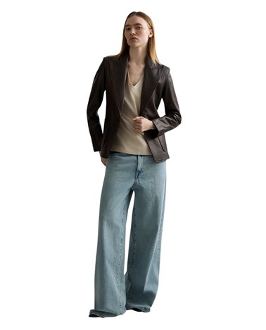 Replay mekana kožna jakna regularnog kroja