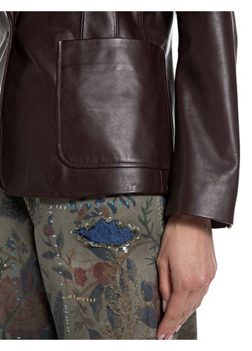 Replay MEKANA KOŽNA JAKNA REGULARNOG KROJA - 4