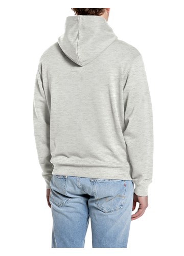 Replay MELANŽ SIVA MAJICA OD FROTIRA S KAPULJAČOM I ZATVARAČEM - 2