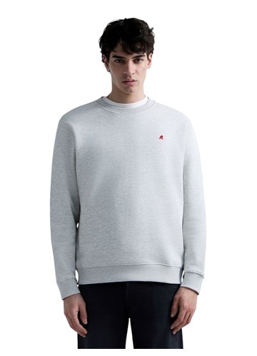 Replay MELANŽ SIVI SWEATSHIRT OD FROTIRA S IZVEZENIM SLOVOM R - 2