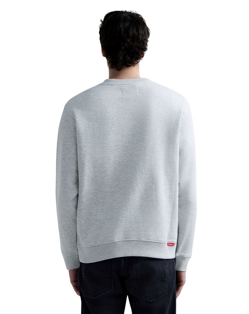 Replay MELANŽ SIVI SWEATSHIRT OD FROTIRA S IZVEZENIM SLOVOM R - 3