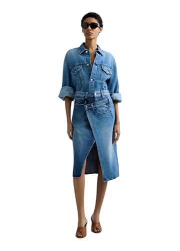 Replay MIDI SUKNJA OD JEANSA S DUPLIM KOPČANJEM - 1